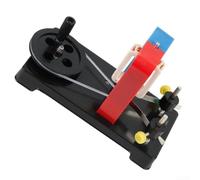 Educational Hand Crank DC Generator for Physics Teaching and For Faraday Experiment, Equipped with LED Indicators to Show Current Direction and Energy Conversion