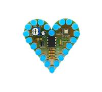 Educational Heart Light Board Analog Circuit Board for Electronic Theory Practice Beginner Breathing Effect Part Breathing Lamp Components