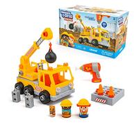Learning Resources Design and Drill Bolt Buddies Crane Take Apart Toy with Electric Toy Drill, Preschool STEM Toy, Boys and Girls Ages 3+