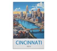 Educational Intellectual, Cincinnati Ohio,Adults 1000 Piece Jigsaw Puzzle- Christmas,75x50,wooden puzzle ,AA-701