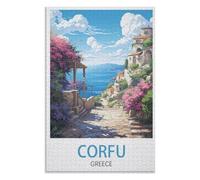 Educational Intellectual， Corfu Greece，Adults 1000 Piece Jigsaw Puzzle- Christmas，38x26，paper puzzle，AA-861