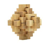 Educational Intelligence Game Luban Lock IQ Puzzle Brain Teaser Kong Ming Wooden for Divergent Thinking and Patience