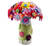 Educational Keyboard Multiplication Flower Craft Kit For Kids Make Your Own Flower Bouquet With Buttons And Flowers DIY Vase Art And Craft For Kids Shirt Folder Kids Size (E, One Size)