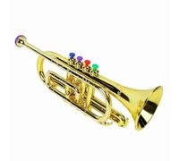 Educational Kid Trumpet Toy with 4 Colored Keys Plastic Musical for Hand Coordination Training