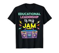 Educational Leadership is My Jam 80s Retro Teachers Day Value Graphic T-Shirt, Men, Black, M