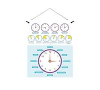 Educational Learning Clock - Dry Erase Time Practice System, Double Sided Writable Teaching Accessory, Interactive Homeschool Training Tool for Kids Classroom Home Mathematics Learning Use | Fun Early