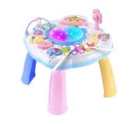 Educational Learning Table - Musical Game Desk | Interactive Activity Center for and , Early Education Toy with Light-Up Buttons and Numbers, Multifunctional ABS Nursery Toy