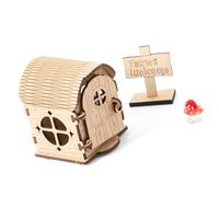 Educational Learning Toy Smooth Wooden Pieces Forming an Adorable Tiny Cottage Creative Theater Set
