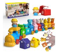 Educational Locomotive - Interactive Color Matching Engine, Numerical Sorting Activity Kit, Cognitive Development Train Set, Skill Building Station, Toys & Games, Multicolored 10 Piece Set