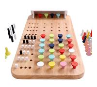 Educational Logic Board, Wooden Puzzle Battle Game, 9 Inch Tabletop Set with Strategy Play, Smooth Wood Learning Toy, Classic Design with Natural Finish, Family Activity for Home Classroom