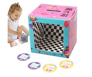 Educational Magic Box Toy - Coin Bank Leasrning Activity Set, Interactive sPrinciples Design Structure, Skill Building Entertainment Feature | Magic Tricks For Kids Boys Girls Party Favors