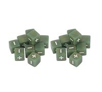 Educational Math Dice Set 20pcs Engraved Plus Minus Symbols 16mm Plastic Calculation Dices for Kids Learning Mathematics Classroom Teaching Aids Infant Development Toys (Light Green)