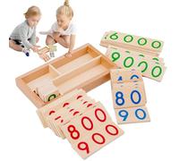 Educational Mathematics Set - Special Wooden Numerical Figure Toy, Robust Counting Flashcard Accessory, Novelty Arithmetic Practice Aid | Resilient Child Cognitive Development Kit for Home Learning