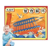 Educational Metal Puzzles - Brain Teaser Toy, Wire Puzzle with Durable Material, Learning Game with Fun Design, Metal Puzzle, Travel Game for Enhance Fine Motor Skills Hand Eye Coordination Children