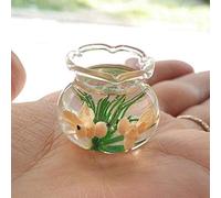 Educational Miniature Fish Tank Accessory Toy Ideal for Dollhouse Enthusiasts and Collectors of 1/6 and 1/12 Scale Models (Yellow, One Size)