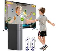 Educational Motion Gaming Console for Kids: Plug & Play TV Video Game(Grey) | Interactive Learning System for Coordination & Fitness;AI Tracking, Motion Sensing+ Gamepad; Gift for Boys Girls Ages 3+