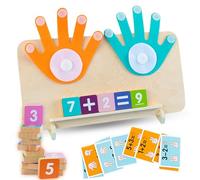 Educational Number Counting Blocks, Preschool Learning Toys for Toddlers 3+ Years, Finger Counting Educational Math Manipulatives Learning Counting Toy, Montessori Toys for Kids Age 3+