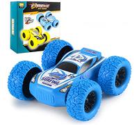 Educational Offroad Stunt Car Inertial Vehicle Toy for Children Doublesided Action Car Model Learning for Kids (B, One Size)