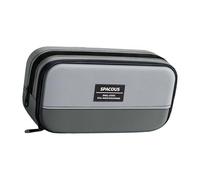 Educational Pencil Box Students Desktop Pen Holder Stationeries Storage Pouches, Gy