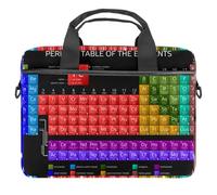 Educational Periodic Table of the Elements Laptop Case Bag Sleeve Portable Crossbody Messenger Briefcase w/Strap Handle 13 14 inch