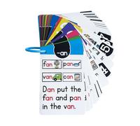 Educational Phonics Flashcards with Pictures Words for Kid Learning Word Spelling Flashcards Vocabulary Building Card Phonics Spelling Practice Cards