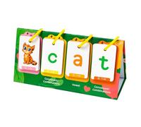 Educational Phonics Flipping Charts with 80 Vocabulary Cards, Early Learning Language Tool for Preschoolers & Homeschool Preschool English Teaching Tools