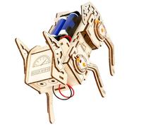 Educational Physics Teaching Aid Wooden Four Legged Robot Dog Model Science Project Set with Sound Control Function Hands on Learning Toy
