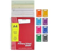 Educational Planning Books Primary School Diary 2026-2027, A4, Red (PSD1-R)