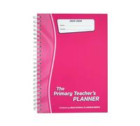 Educational Planning Books - The Primary Teachers Planner 2025-26 | A4, Page-a-Day Undated Primary School Teacher Notebook with Pages for Term Overviews, Marks, Records, Timetables & More (PTP1-Pink)