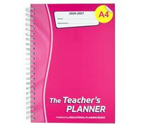 Educational Planning Books - The Teachers Planner 2026-2027 for Secondary School - A4 - Five Period Day - Page-a-Day & Undated - Dedicated Pages for Year Planning, Exams, Marking & more (TP13-Pink)