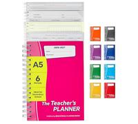 Educational Planning Books - The Teachers Planner 2026-2027 for Secondary School - A5 - Six Period Day - Page-a-Day & Undated - Dedicated Pages for Year Planning, Exams, Marking & more (TP9-Pink)