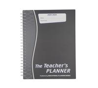 Educational Planning Books - The Teachers Planner Wirobound 2025-26 | A5 Teacher Planner & Academic Diary, Page-a-Day Teacher Notebook in 5 Periods per Day - Charcoal (TP15-C)
