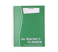 Educational Planning Books - The Teachers Planner Wirobound 2025-26 | A5 Teacher Planner & Academic Diary, Page-a-Day Teacher Notebook in 5 Periods per Day - Green (TP15-G)