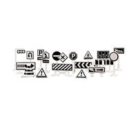 Educational Play Road Map for Kids - City Game Mat with Buildings and Parking for Babies Ideal Learning and Interactive (Black, One Size)