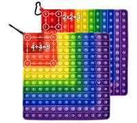 Educational Pop Fidget Toy 24x24cm Times Table Poppet Multiplication Pop | Educational Rainbow Math Sensory Tool Sensory Stress Relief Suitable for Home and Classroom Math Learning