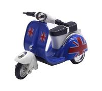 Educational Pull Back Motorcycle Toy Alloy Retro Scooter Model With Friction Power (Brain Teaser Collectible For Kids) YhD688 (C, 10x4x7cm)