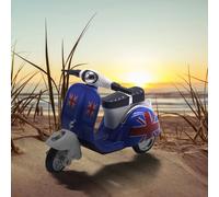 Educational Pull Back Motorcycle Toy Alloy Retro Scooter Model With Friction Power (Brain Teaser Collectible For Kids) (C, 10x4x7cm)