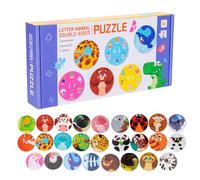 Educational Puzzle Game, Letter Number Match Spelling, Count Toy Durable Learning | Kit Bright Color Pieces Memory Skill Builder for Preschoolers Classroom Homeschool Quiet Play Practice