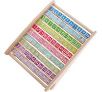 Educational Rainbow Math Board - Wooden Multiplication Table Learning Toy for Kids, Early Development & Mathematical Thinking Training