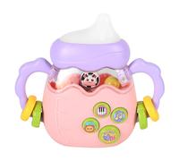 Educational Rattle Baby Milk Bottle Toy Safe Teether Learning for Infant Music Light Teething Bottle Rattle Toy