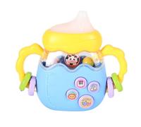 Educational Rattle Baby Milk Bottle Toy Safe Teether Learning for Infant Music Light Teething Bottle Rattle Toy