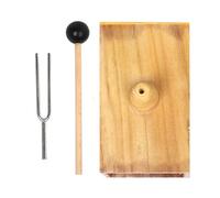 Educational Resonance Fork for Sound Waves Experiments 512Hz Frequency Physics Teaching Tool Wood and Metal Texture Music Teaching Tool