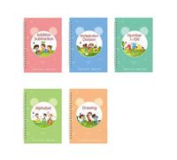 Educational Reusable Notched Writing Workbook for Tracing Letters and Numbers - Interactive Learning Tool for Kids (Orange, One Size)