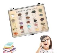 Educational Rock Collection - Natural Mineral Set, Mixed Specimen Kit, Hands On Learning Tool, Science Rock Samples | Birthday For Kids Teens Adults Learning