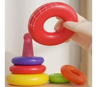 Educational Rotating Stacking Rings Game for Kids Hands-On Learning Toy Early Education Teaching Aid Set Parent Child Interaction Toy