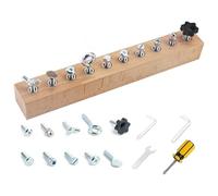 Educational Screw-Tightening Busy Board, Wooden Screwdriver Set for Fine Motor Skills & Hand-Eye Coordination, Portable Sensory Travel Activity for Toddlers (10 Holes)