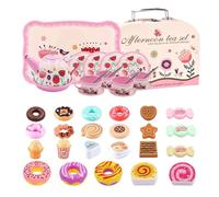 Educational Set, Pretend Play Food Toy with Storage Case, Interactive Playset for Little Girls, Simple to Carry, Fun Learning Tool, Creative Accessory for Children Boys Ages 3-6 Home Preschool Nursery