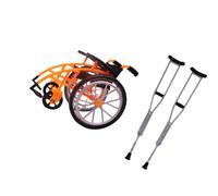 Educational Simulation Toy for Ages 3+ with Foldable Wheelchair and Crutches for Specific Scenarios Educational Role Playing Toy