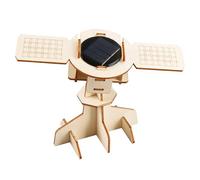 Educational Solar-Powered Wooden Satellite Model for Physics Learning and Science Projects Educational Science Project