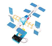 Educational Space Station Assembly Model Satellite Model Building Set Physics Teaching Tool for Children Student Educational STEM Dolls for Children